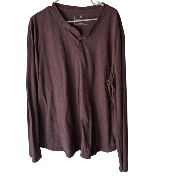 Mutual Weave Shirt Mens Medium Henley Long Sleeve‎ Casual Top - Picture 1 of 8